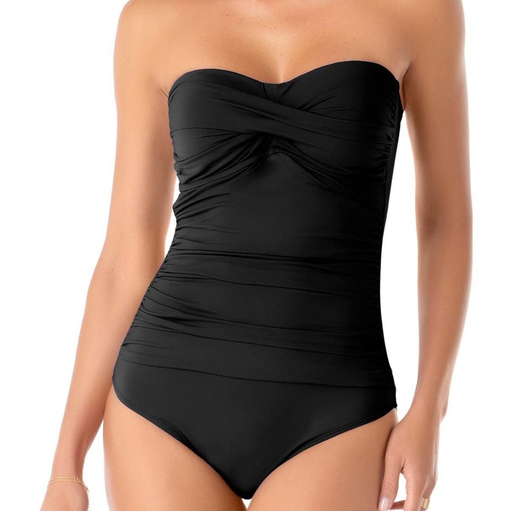 Anne Cole Black One Piece Swimsuit 14